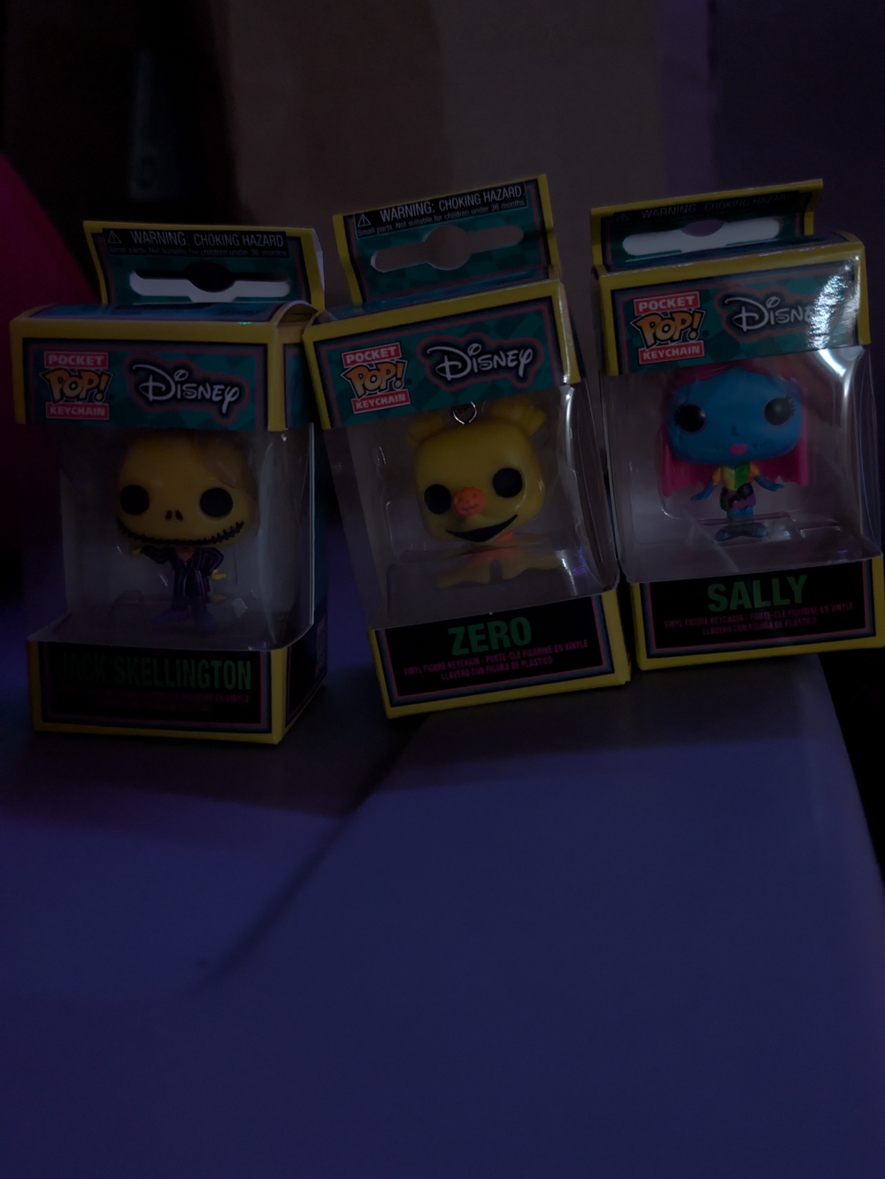 Nightmare Before Christmas Funko Pop Keychain Lot Blacklight